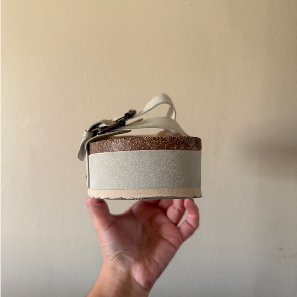 Altar’d State Taupe Faux Suede Serenna Studded Platform Sandals size 6.5 - Picture 8 of 12